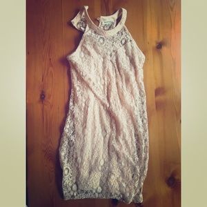Pink lace dress